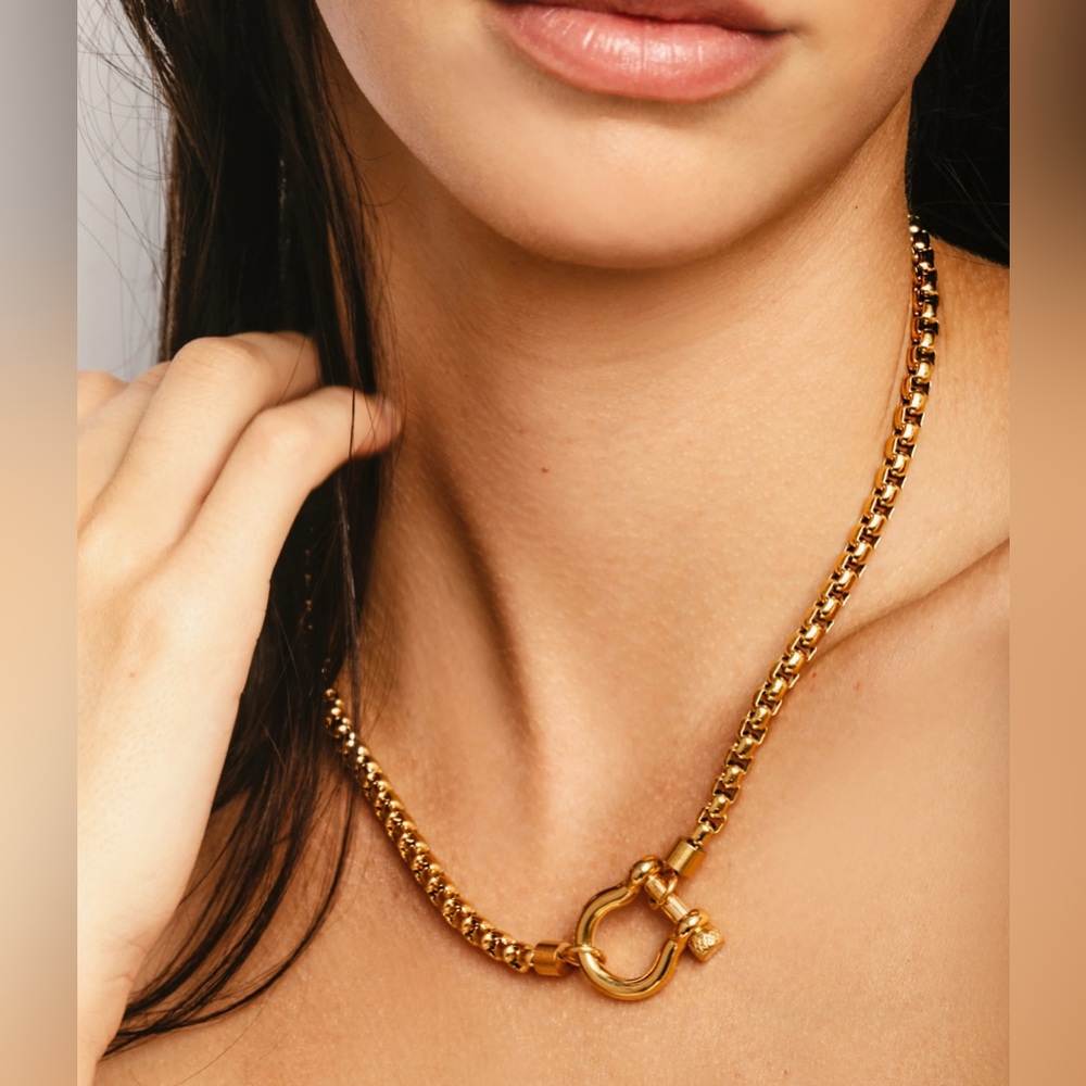 Gold Plated Horseshoe Chain